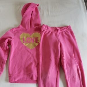 Pink Love Hoodie Set